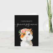 おめでとう モルモットママのグリーティングカード カード (正面)