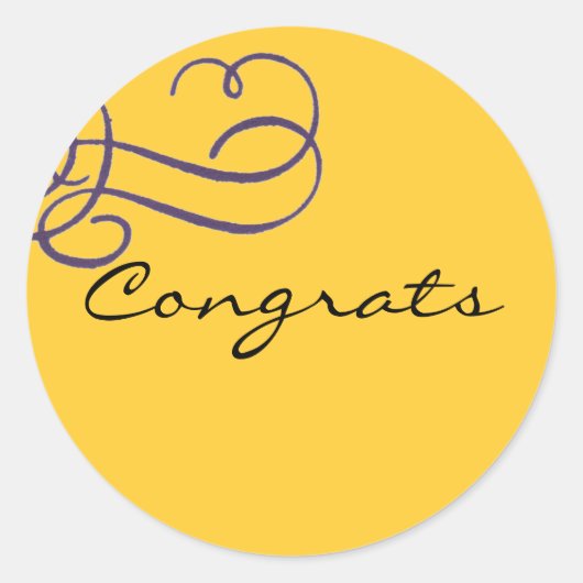 おめでとう ラウンドシール (正面)