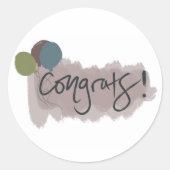 おめでとう ラウンドシール (正面)