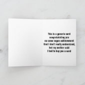 おめでとう – 一般おもしろいおめでとう カード (内部)