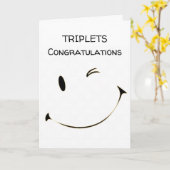 ***おめでとう*****三つ子****カード カード (黄色い花)