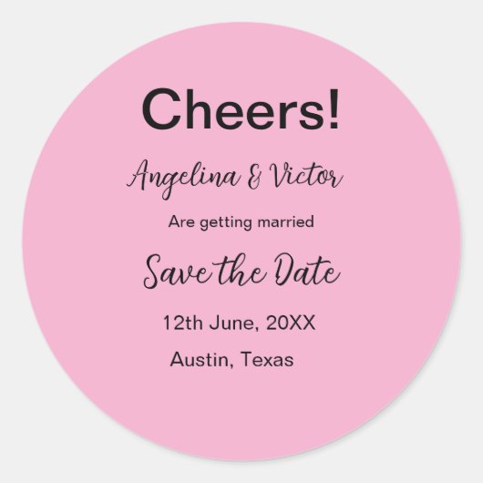 おめでとう 予定を確保 シンプル ミニマル モダン エレガント ラウンドシール (正面)