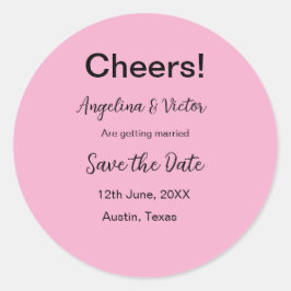 おめでとう 予定を確保 シンプル ミニマル モダン エレガント ラウンドシール