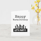 おめでとう！仕事記念日カード　パーティしよう カード (黄色い花)
