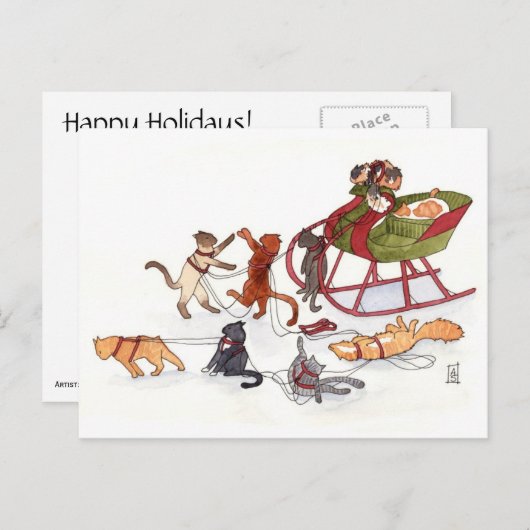 おめでとう！（代替物を受け入れない。） シーズンポストカード (正面/裏面)