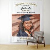 おめでとう!写真付き卒業生 グラデュエーション タペストリー (インサイチュ)