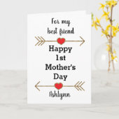 おめでとう!初めての母の日 ベストフレンド カード (黄色い花)
