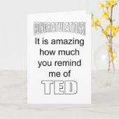 おめでとう！卒業おめでとう！（笑） カード (黄色い花)