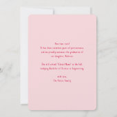 おめでとう！卒業お祝い！ドゥードル写真 卒業お知らせ 招待状 (裏面)