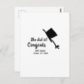 おめでとう、卒業お祝い！　学生名を追加してね ポストカード (正面/裏面)