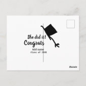 おめでとう、卒業お祝い！　学生名を追加してね ポストカード (裏面)