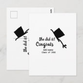 おめでとう、卒業お祝い！[学生名]さん、卒業おめでとう！ ポストカード (正面/裏面)