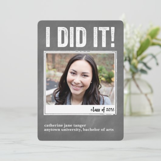 おめでとう!卒業のお知らせ 案内状 (スタンド正面)