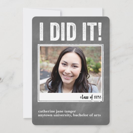 おめでとう!卒業のお知らせ 案内状 (正面)