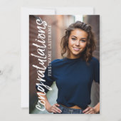 おめでとう！卒業パーティーの写真 招待状 (正面)