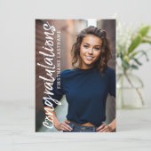 おめでとう！卒業パーティーの写真 招待状 (スタンド正面)