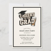 おめでとう！卒業パーティー招待状 招待状 (正面)