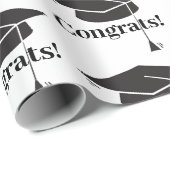 おめでとう!卒業帽 ラッピングペーパー (ロールコーナー)