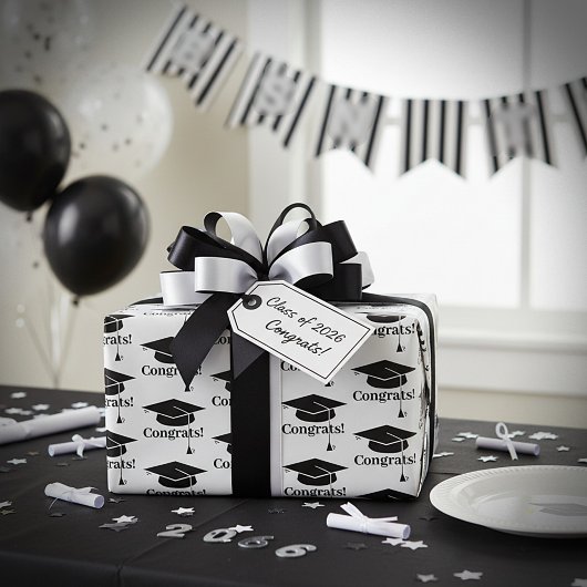 おめでとう!卒業帽 ラッピングペーパー