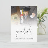 おめでとう！卒業生 フォトオーバーレイ 発表 招待状 (スタンド正面)