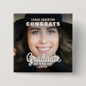 おめでとう、卒業生！ | 写真 卒業 缶バッジ (正面)