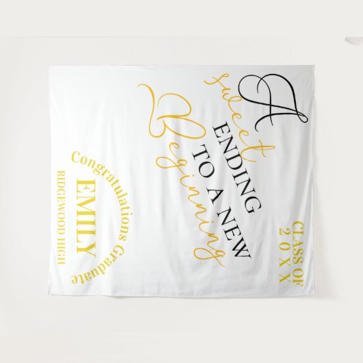 おめでとう　卒業生 ２０２５年度　卒業おめでとう タペストリー (正面(横))