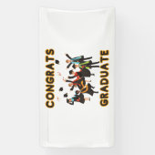 おめでとう　卒業生　1.6x3 ビニール バナー 横断幕 (縦)