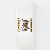 おめでとう！卒業生 4x10 ビニール バナー 横断幕 (縦)