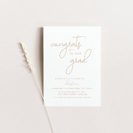 おめでとう！卒業祝いのカスタムパーティー招待状 招待状