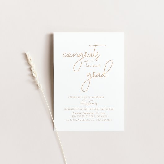 おめでとう！卒業祝いのカスタムパーティー招待状 招待状