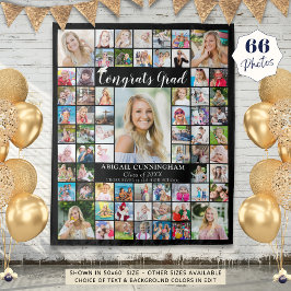 おめでとう　卒業66 フォトコラージュ オーダーメイド カラー タペストリー