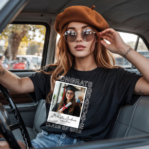 おめでとう 卒業 ぴったりな家族 カスタム フォト Tシャツ