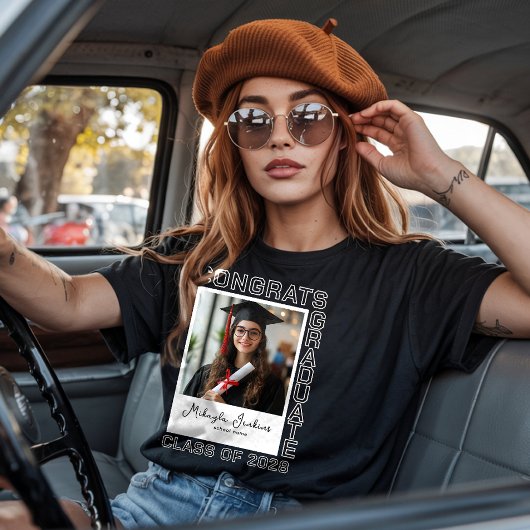 おめでとう 卒業 ぴったりな家族 カスタム フォト Tシャツ
