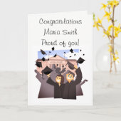 おめでとう（卒業） カード (黄色い花)