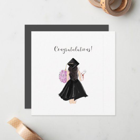 おめでとう、卒業 ノートカード (正面/裏面インサイチュ)
