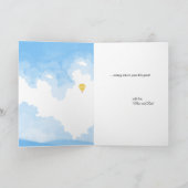 おめでとう！卒業・受賞のホットエアバルーン カード (内部)