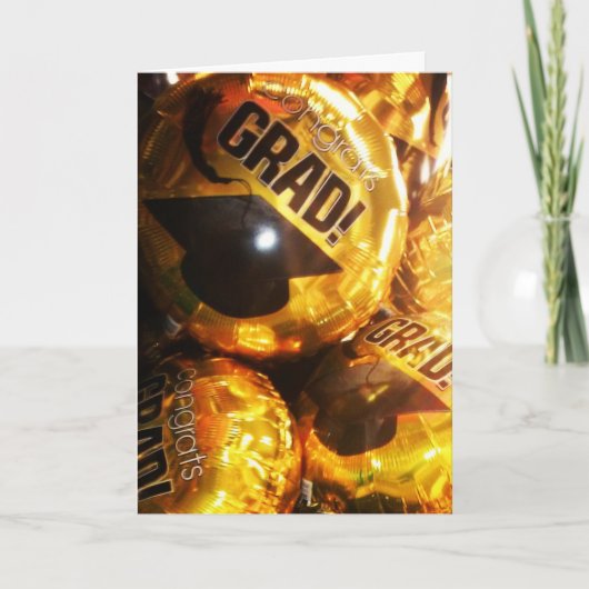 「おめでとう、卒業！風船」祝賀カード カード (正面)