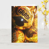 「おめでとう、卒業！風船」祝賀カード カード (黄色い花)