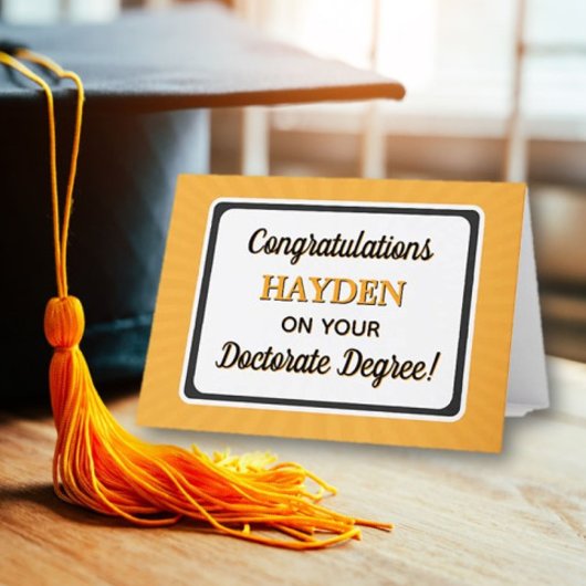 おめでとう!博士号卒業カード サンキューカード