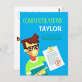 おめでとう！合格お祝い - カスタマイズ可能 ポストカード (正面/裏面)