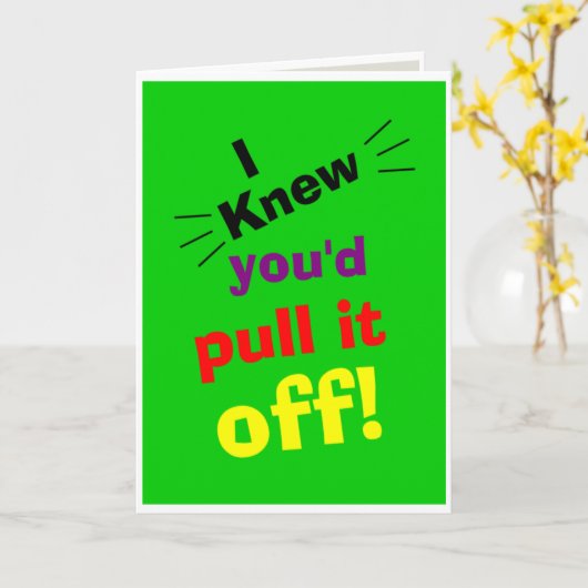 おめでとう、君は成功するだろうと思った カード (黄色い花)