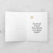 おめでとう！夢に向かって走り出そう！卒業お祝い カード (内部)