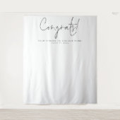 おめでとう！大学卒業写真用背景 タペストリー (正面)