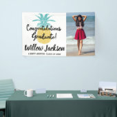 おめでとう、大学院ルアウ（ハワイ式宴会）パーティー、写真 横断幕 (トレードショー)