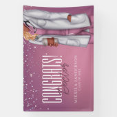 おめでとう　女性医師　卒業 横断幕 (縦)