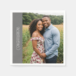 おめでとう 婚約パーティー 写真 ナプキン スタンダードカクテルナプキン