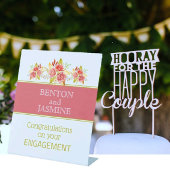 おめでとう!婚約パーティ台座標識 台座サイン