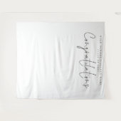 おめでとう 学校卒業写真用背景 タペストリー (正面(横))