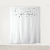 おめでとう 学校 クラス 2024 卒業写真 背景 タペストリー (正面)