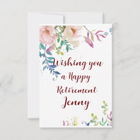 おめでとう！定年退職祝い 花のメッセージ (正面)